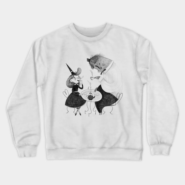 Tea Party! Crewneck Sweatshirt by Gummy Illustrations